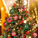 6cm Weihnachtsbaumkugel Bunte bemalte Kugeln Hängende Anhänger Ornamente Weihnachten Neujahr Party Heimdekoration Zubehör