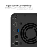 TERRAMASTER F2-424 NAS Storage 2Bay - Quad-Core, 8GB, 2.5GbE Port , Network Attached Storage with High Performance (Diskless)