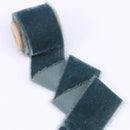 1m/roll Flocking Hand Teared Velvet Ribbon DIY Cake Gift Decoration Wedding Invitation Bracelet Flower Hand Teared Velvet Ribbon