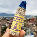 Nepal handgemachte Kräuterseile, 25 Bündel, weißer Salbei, Buddha-Räucherschnur für Zuhause, Schlafzimmer, Tempel, Meditationskräuter