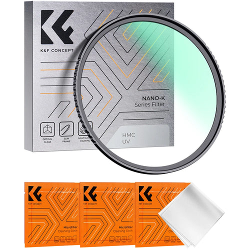 K&F Concept 37-86mm UV-Filter, mehrfachvergüteter Schutz für Kameraobjektive 49mm 52mm 55mm 58mm 62mm 67mm 77mm 82mm