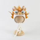 Newborn Wool Felt Fox Flower Bonnet Newborn Photography Props Baby Animal Floral Garden Hat Photo Shoot