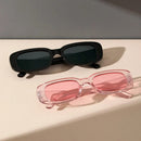 2Pcs Fashion Small Square Frame Sunglasses Combination Black White Set Retro Style Cute Ladies Daily Holiday Decoration Glasses