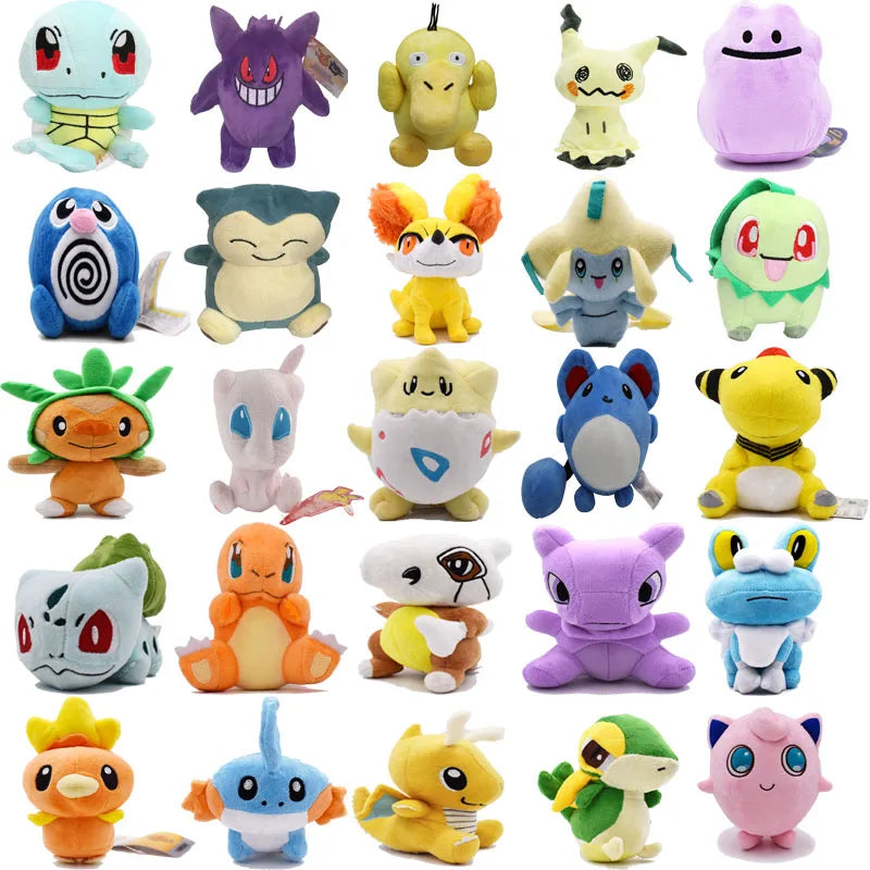 Plush Toys Mimikyu Cubone Charmander Raichu Psyduck Mew Ditto Dragonite Lapras  Peluche Stuffed Dolls For Kids Christmas Gift