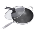 Non-stick Wok Pan with Honeycomb Coating, Scratch-resistant and Durable, 1L Capacity, Effortless Cleaning, Ideal for Healthy