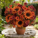 4PCS Mixed Artificial Flowers Bouquet: Sunflower & Peony for Home, Wedding, Party Decor, Valentine's New Year Decoration