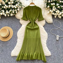 The Serene | Slim Knit Mermaid Sundress with Button Detail