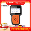 FOXWELL NT650 Elite OBD2 Scanner Full Bidirectional Scan Tool Car Engine ABS SRS Diagnostic Code Reader with 26 Resets Service