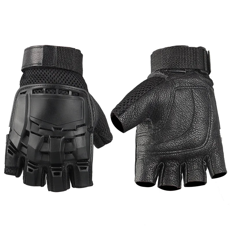 Motorcycle Tactical Mittens Gloves Safety Outdoor Cycling Brass Knuckles Fighting Racing Bicycle Self Defence Riding Winter Men
