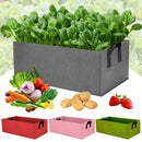 Felt Grow Bag Rectangle Planting Nursery Pot Outdoor Garden Flower Planting Bag with Handle Garden Vegetable Planting Container