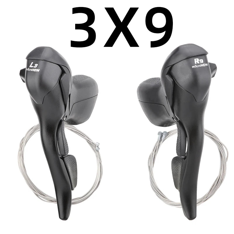 microNEW Road Bike Bicycle Shifter 2*10 Speed For 22.2-23.8mm Handlebar 7/8/9 Speed Dual Control Levers