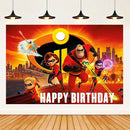 Cartoon The Incredibles Theme Boy Birthday Party Latex Balloons Cake Topper Banner Background Baby Shower Supplies For Kids Gift