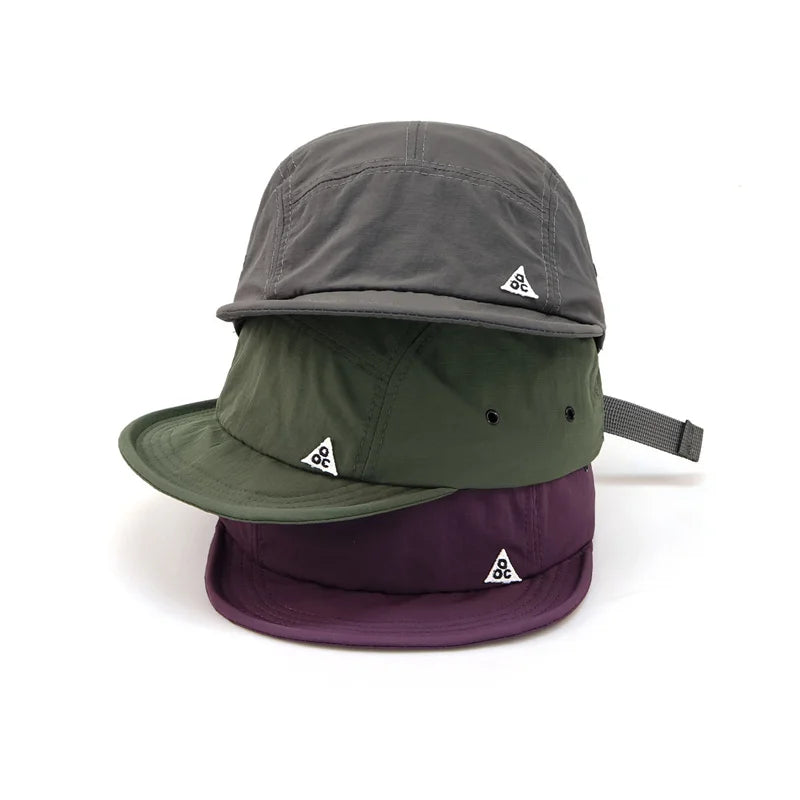 Outdoor Quick-Dry Baseball Cap Women's Korea Short Brim Baseball Hat Men and Women Casual Street Soft Brim Five-Piece Sun Hat