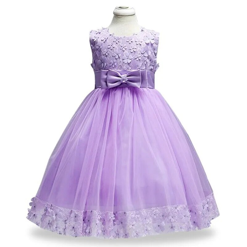 2-9T Baby Frocks Party Wear 2023 Fashion Party Dress Infant Princess Deguisement With Bow Children Party Frock Girls Dresses