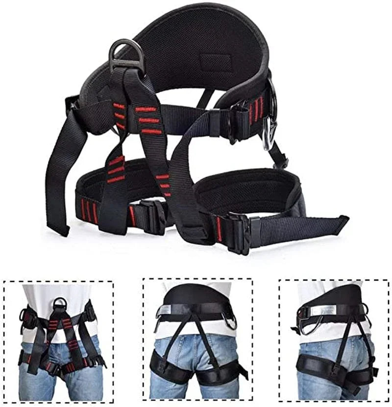 Professional Half-length Safety Belt Adjustable Harness Waist Support Equipment Outdoor Cave Climbing Mountaineering Harness