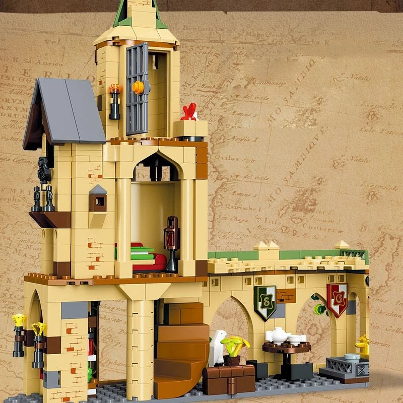 Creative Hogwarts Courtyard Castle Magic College Building Blocks House Architecture Bricks Toys Gift For Children Kids Boy Adult