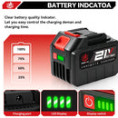 ONEVAN 15000mAh 22500mAh Lithium Ion Battery Rechargeable Battery With Charger Electric Wrench Power Tool For Makita 21V Battery Pin Tool