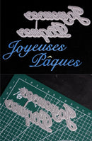 Custom French Word Metal Cutting Dies for Diy Scrapbooking Cut New Cuts Paper Card Making Craft Embossing Happy Easter