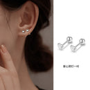 VOQ Silber Farbe Mode Liebe Schraube Ohrstecker Ohrringe für Frauen Studentinnen und Teenager Schmuck Geschenk Koreanische Ohrringe