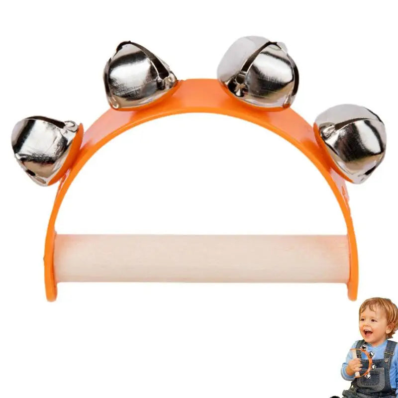 Baby Hand Jingle Bells Hand Sleigh Bells Handheld Musical Instrument Bell Toys Gifts For School Home Daycare Centre