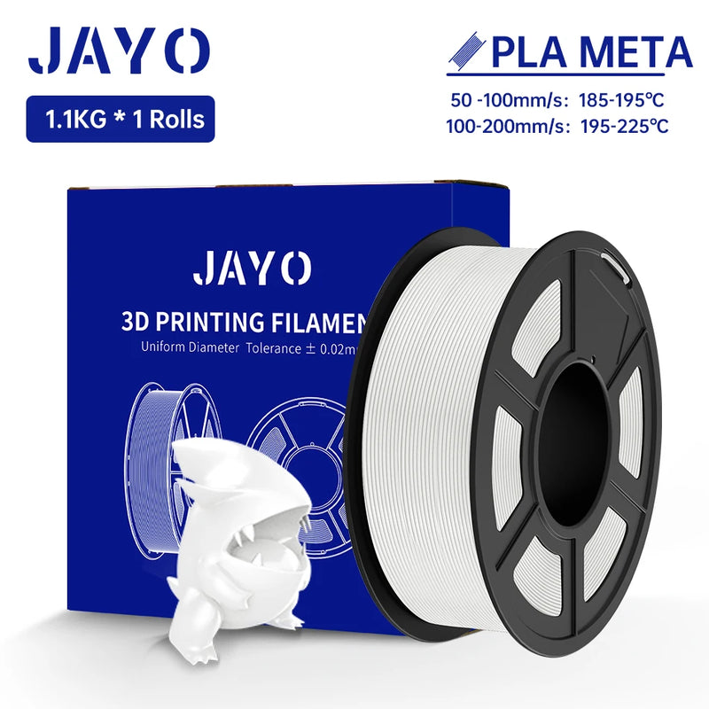 JAYO PLA Meta Filament 1.75mm 1.1KG PLA 3D Filament For FDM 3D Printer High Toughness 3D Printing Materials 100% No Bubble