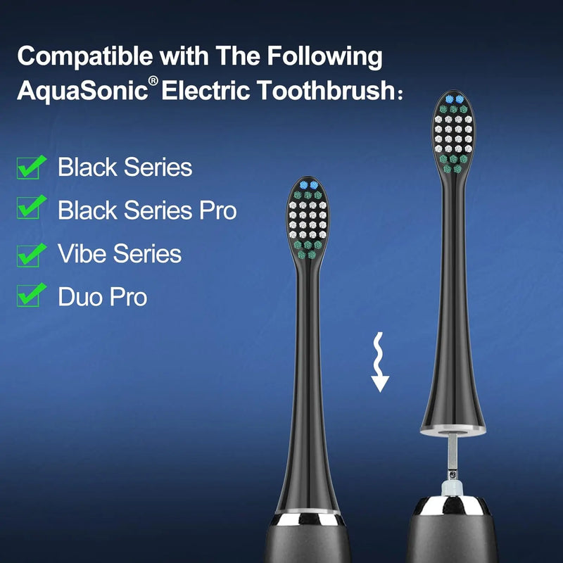 Tooth Brush Heads for Aquasonic Black Series Pro Vibe Series Duo Pro Series Electric Toothbrush Heads Replacement Refill Bristle