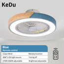 Bedroom ceiling fan light, intelligent voice invisible ceiling fan light, dining room home use Nordic macaron electric fan penda