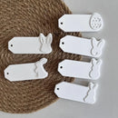 6 in 1 Easter Rabbit Egg Pendant Silicone Mold Easter Hanging Label Casting Molds Bunny Aromatherapy Plaster Hanging Tag Mold