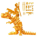 3D Printed Robot Dummy and Dinosaur Set Assembly Completed Multi-Jointed Action Figures T13 Action Figure Set with Dragon Mount