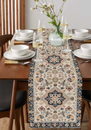 Retro Ethnic Persian Style Linen Table Runner Dresser Scarf Decor Reusable Kitchen Dining Table Runner Holiday Party Decorations