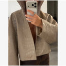 Retro Crocodile Pattern Short Women's Leather Jacket High Collar Zipper Loose Long Sleeve Jackets 2026 Lady Street Daily Wear