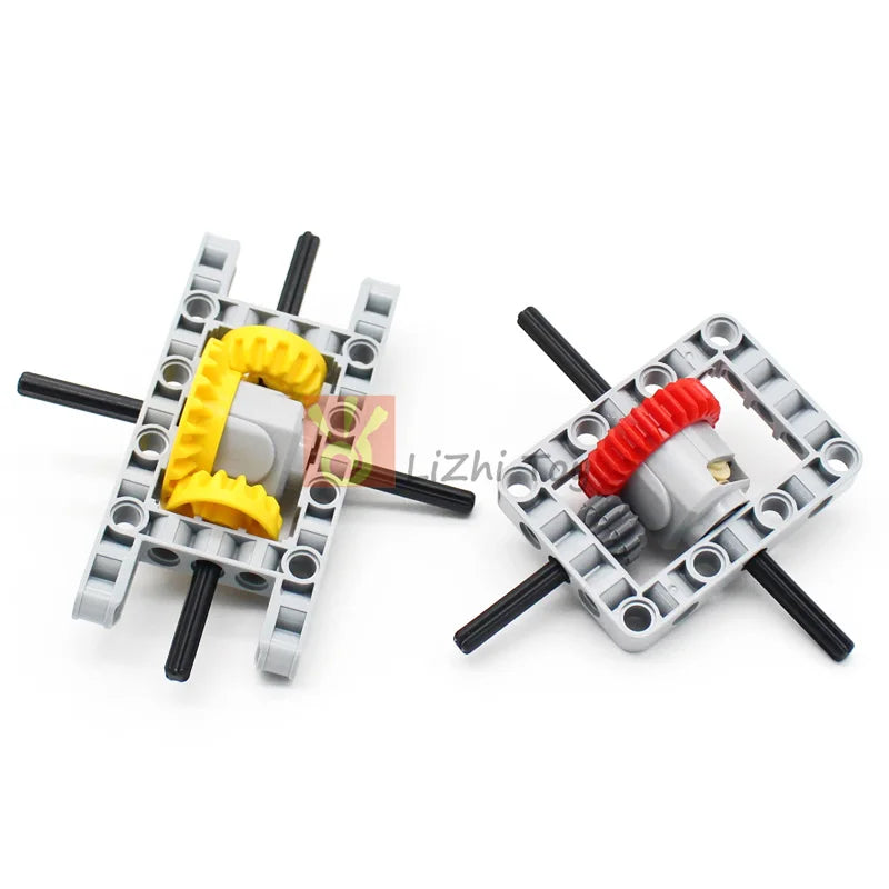 MOC Techncial Gear Tooth Parts Differential Housing 65413 65414 69761 69762 Kit Building Blocks Car Brick with Clutchs Toys