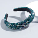 Full Crystal Luxury Hair Accessories Hairbands Sparkly Padded Rhinestones Headbands Headdress Black White Pink Women Headband