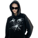 Punk Lyrical Print Clothing Oversized Hip Hop Pullover Streetwear Men's Hoodies Harajuku Fashion Tops Goth Hooded Sweatshirt Y2K