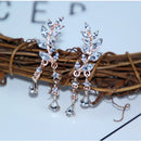 Women's Angel Wings Stud Earrings Rhinestone Inlaid Alloy Ear Jewelry Party Earring Gothic Feather Brincos Fashion