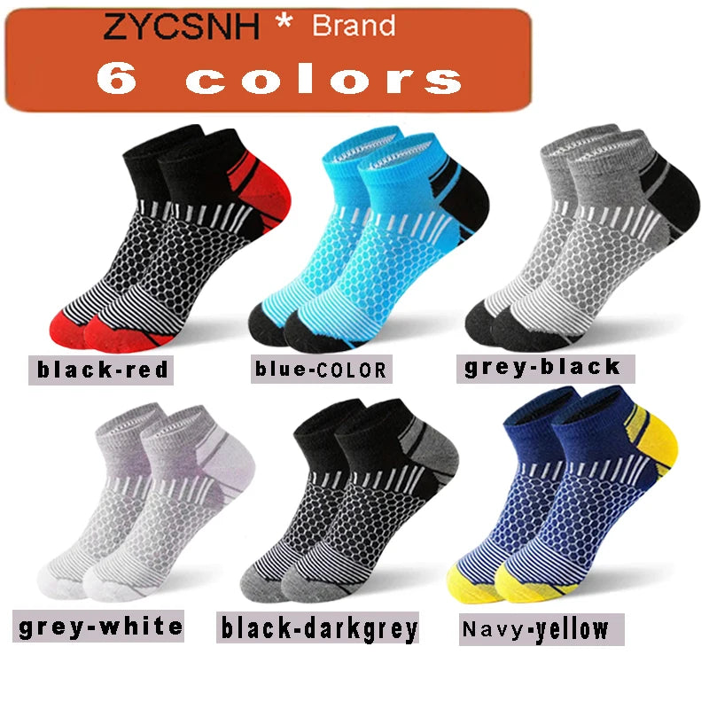 Men's Cushioned Low Cut Athletic Ankle Socks For Running Hiking Cycling Spring And Summer Autumn Sports Casual Sokken Men Gifts