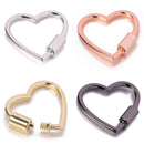 Heart Shaped Opening Buckle Metal Spring Gate Ring Keychain Dog Chain Clip Hook Handbag Belt Connection Buckles DIY Accessories