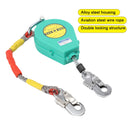 Self Retracting Lifeline 330lbs Fall Arrester Fall Protection with Alloy Steel Hook & Steel Wire Rope 23ft 7m