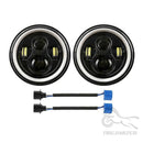 2Pcs 7 Inch Round 280W LED Headlight Halo Angle Eyes DRL Turn Signal Light for Jeep Wrangler JK LJ TJ CJ 97-18