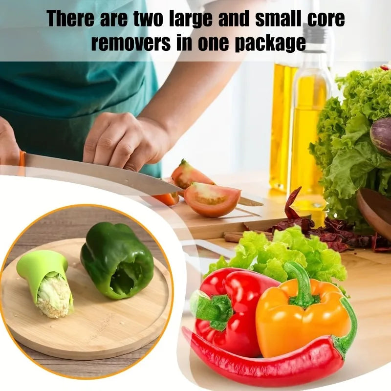 Slicer Vegetable Cutter Random Pepper Fruit Tools Cooking Device 2pcs Kitchen Seed Remover Creative Corer Cleaning Coring Gadget