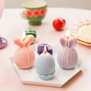 Nicole Bunny Eared Easter Egg Silicone Candle Mold Handmade Rabbit Easter Egg Chocolate Mould for DIY Candle Making Home Decor