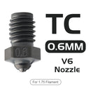 C Trianglelab Phaetus collaboration Tungsten Carbide Nozzle v6 Super Wear-Resistance DLC coating M6 thread for v6 hotend DDE blv