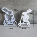 Rabbit Family Silicone Mold Bnuuy Family Concrete Plaster Casting Mould Easter Series Heart Rabbits Plaster Ornaments Molds