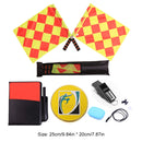 Soccer Referee Kit Referee Flag Soccer Referee Cards with Whistle Notebook and Pencil Sport Training Useful Referee Tool