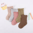 Baby Kleinkind Baumwollsocken Uni Kinder Jungen Mädchen Frühling Herbst Kurz Neugeborene Gerippte Socken Babykleidung Winter