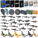 WWII Military Building Blocks Accessories Soldier Figures Weapons Box Rifle Submachine Gun AKM Shield Mini Brick Toy K003 Gift