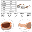 SO&EI Fashion Polygon Rectangle Jelly Color Women Sunglasses Retro Red Blue Shades UV400 Men Sun Glasses