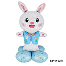 Cute Animal Easter Rabbit Mini Figurines Bunny Carrot Cake Decoration Chick Cupcake Toppers Easter Party Baking Supplies