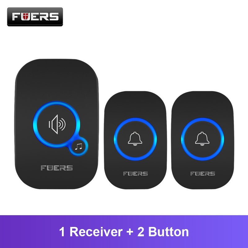Fuers M557 Doorbell Waterproof Wireless Chime Home Doorbell  Intelligent 32 Songs Smart Doorbell Alarm With Battery