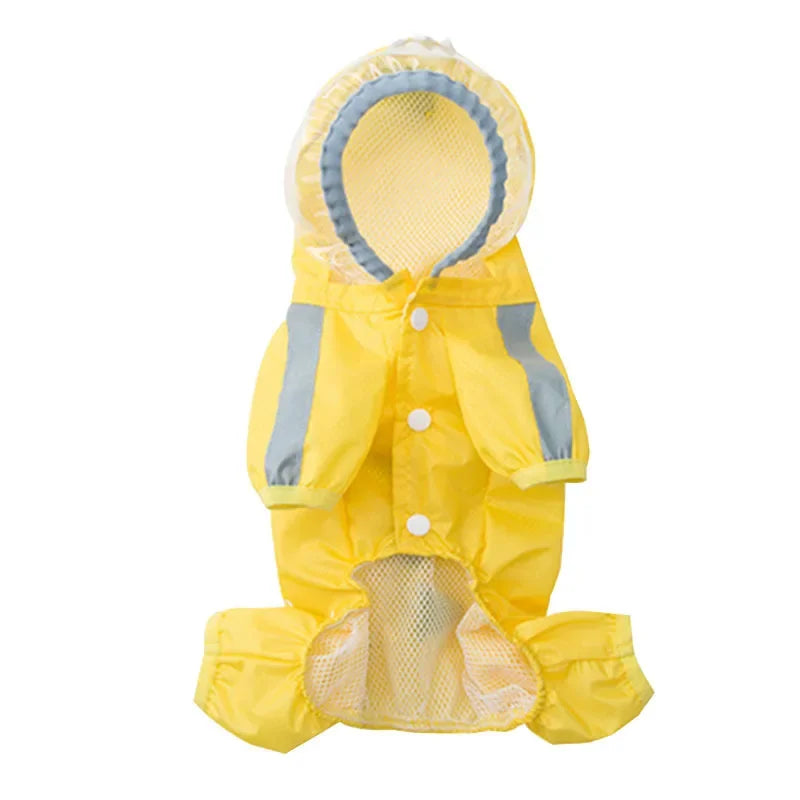 Waterproof Puppy Dog Raincoats Rain Jacket with Hood for Small Medium Dogs Poncho with Reflective Strap Honey Bee Bear Dinosaur